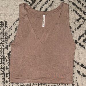 Lulu's Brown V-Neck Tank Top